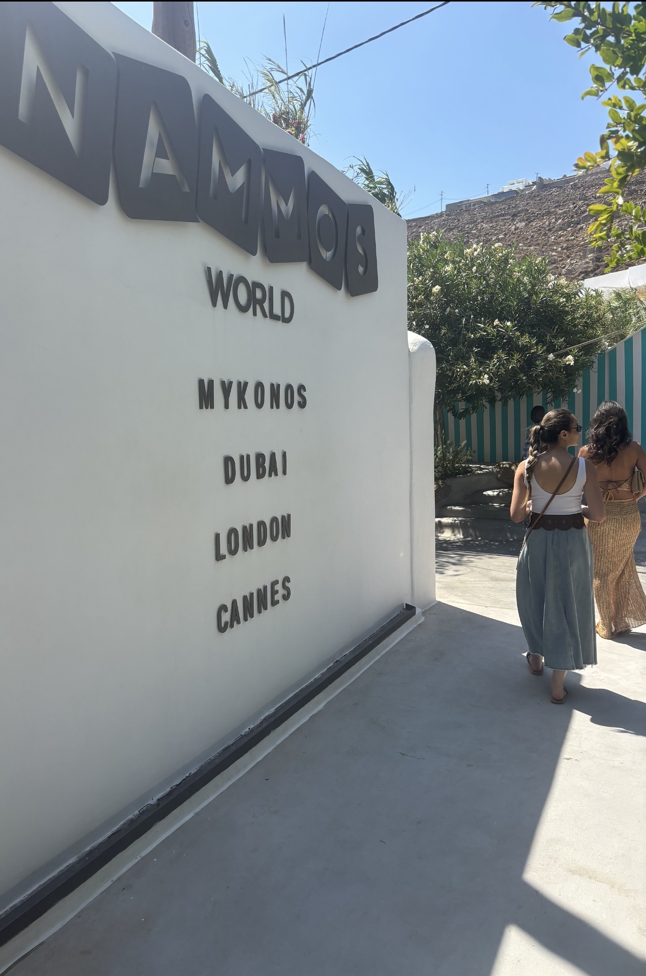 Arriving at Nammos World Mykonos