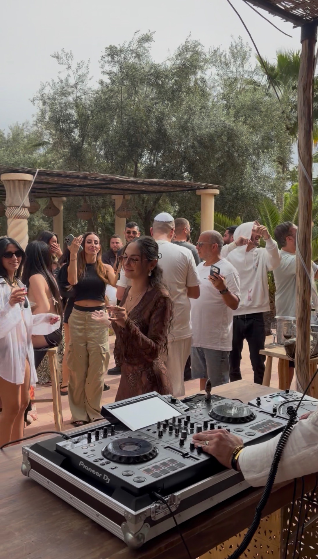 Daytime DJ set at a Marrakech villa party