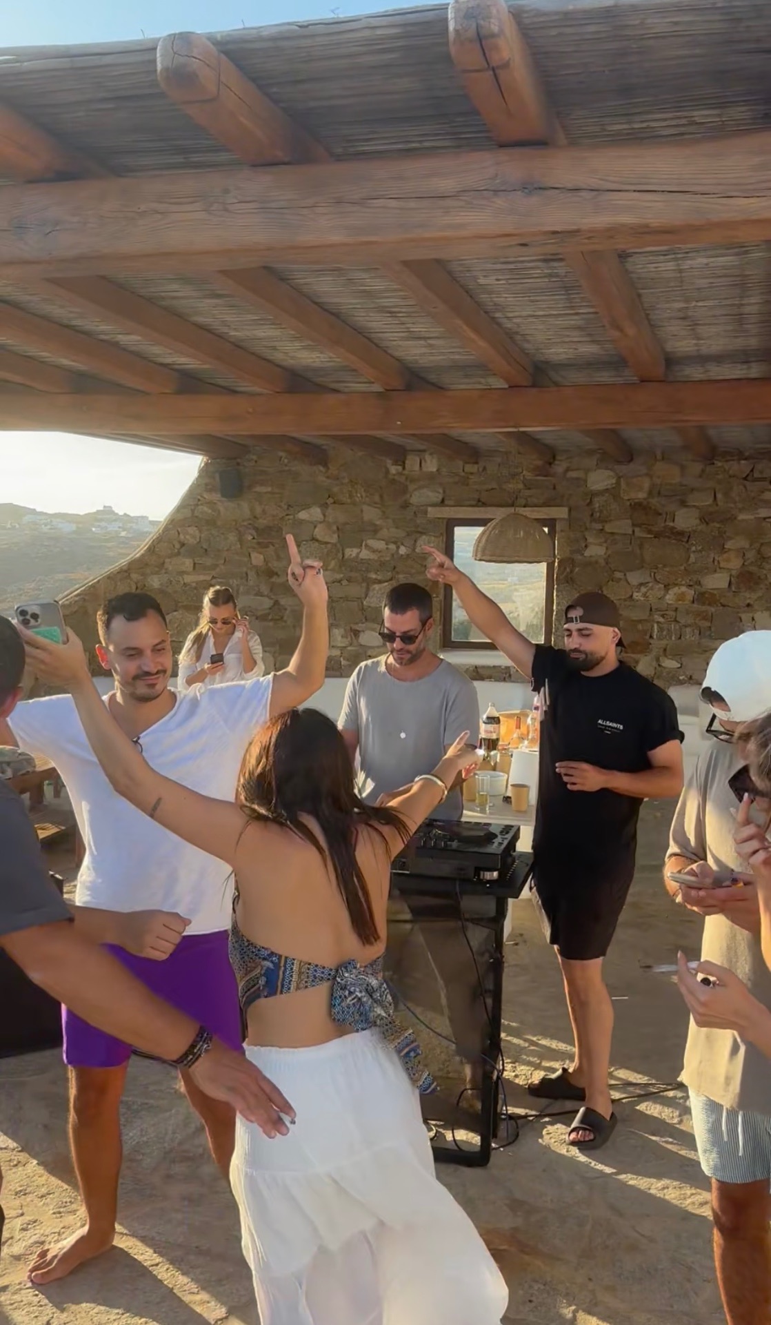 Sunset DJ set on a Mykonos terrace